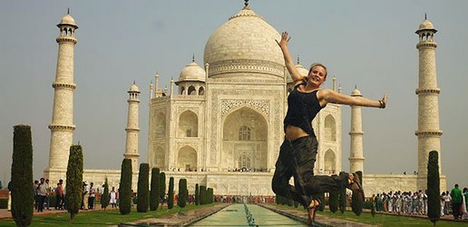 Katha am Taj Mahal in Agra, Indien