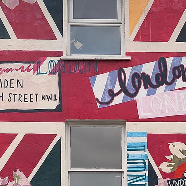 Sticker und Graffiti in London, England, Schüleraustausch